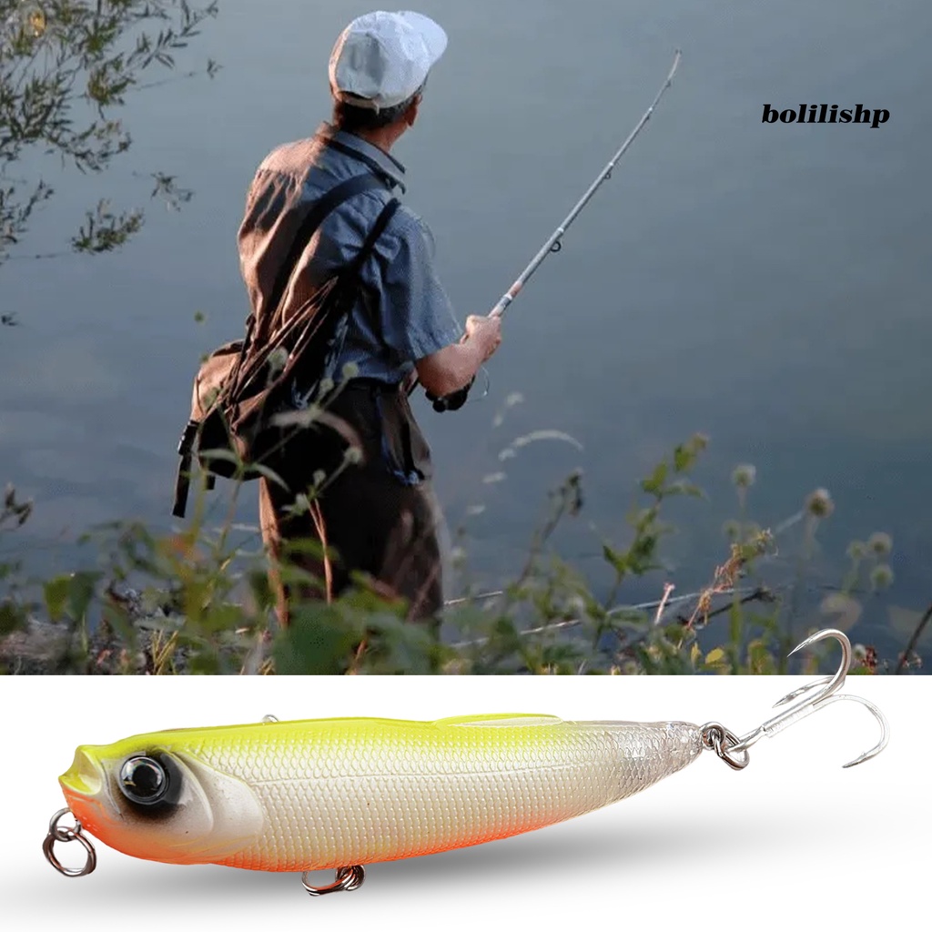 Bo-9g/9.2cm Umpan Pancing Kulit Hidup Simulasi Universal Reusable 3D Fisheyes Ikan Atraksi Compact Super Long Casting Mengambang Pensil Bass Umpan Alat Pancing