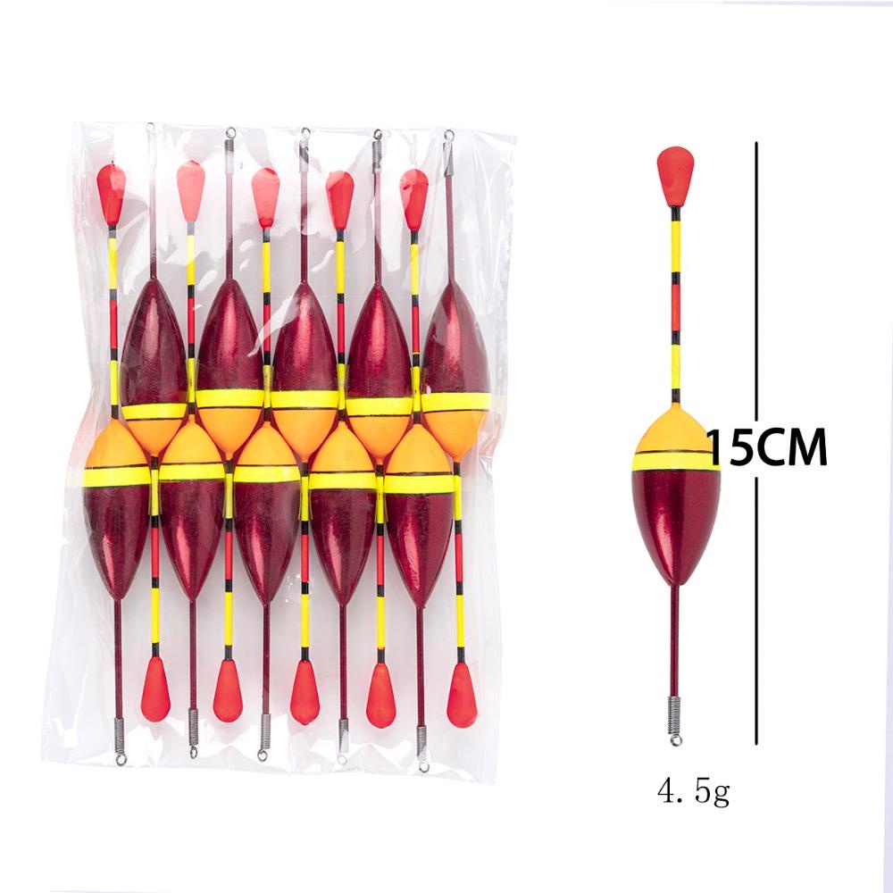 Lanfy Tongkat Bobber Pancing 10Pcs/Lot Memancing Ikan Gurame 4.5 /3/2.5/1.2/0.8/0.6g Aksesoris Memancing Bobber Stick