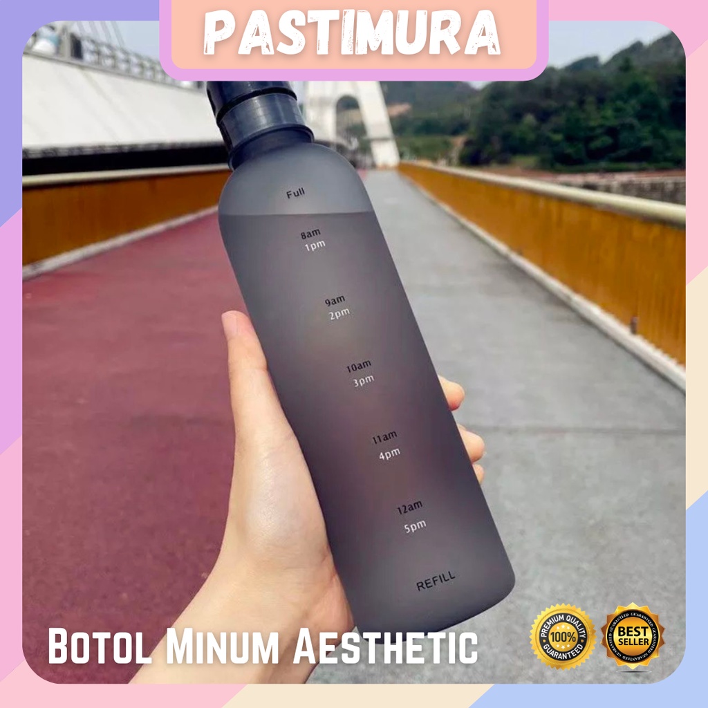 [PSM] Botol Minum Aesthetic Termos Bening EstetikPlastik Berkualitas Cantik Premium Kantor Sekolah J