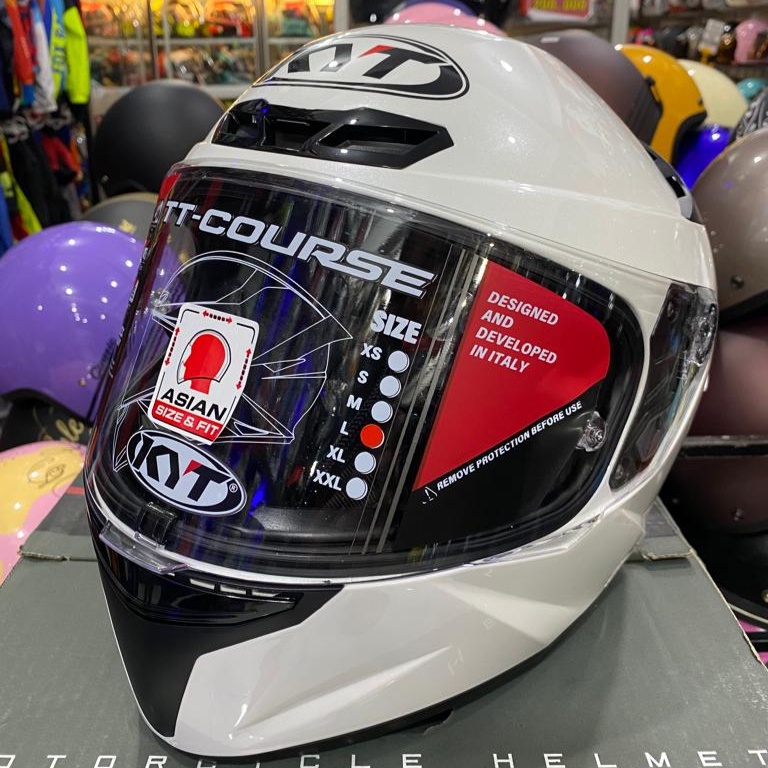 KYT TT Course - Plain White Paket Ganteng