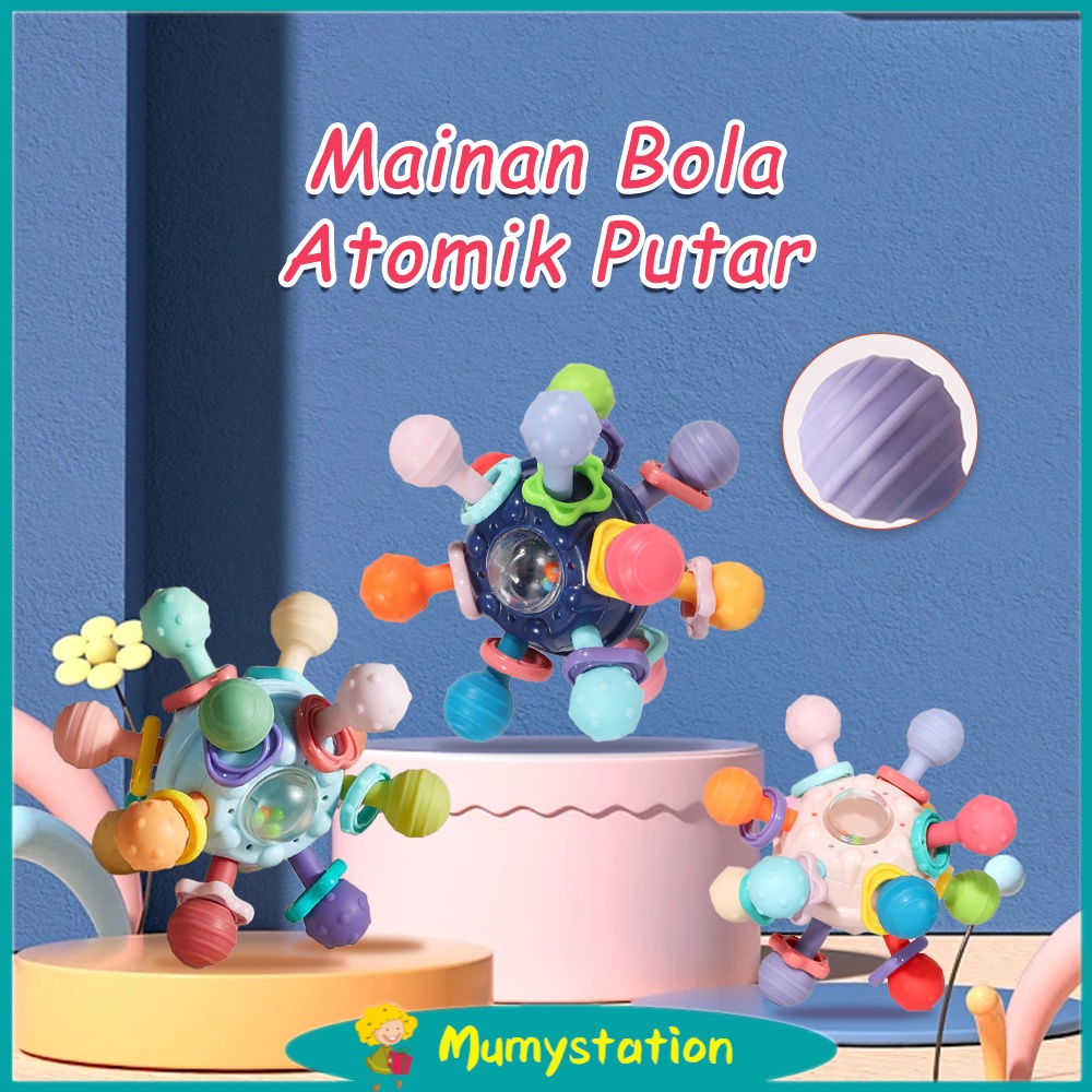 Mumystation manhattan ball Lembut dan lentur/teether bayi/gigitan bayi/Mainan pendidikan  bayi Silikon BPA free