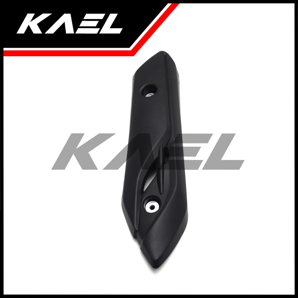 Cover Knalpot Honda Vario 110 FI 2014 Hitam Polos Tutup-Tameng-Pelindung Kenalpot-Muffler-Exhaust