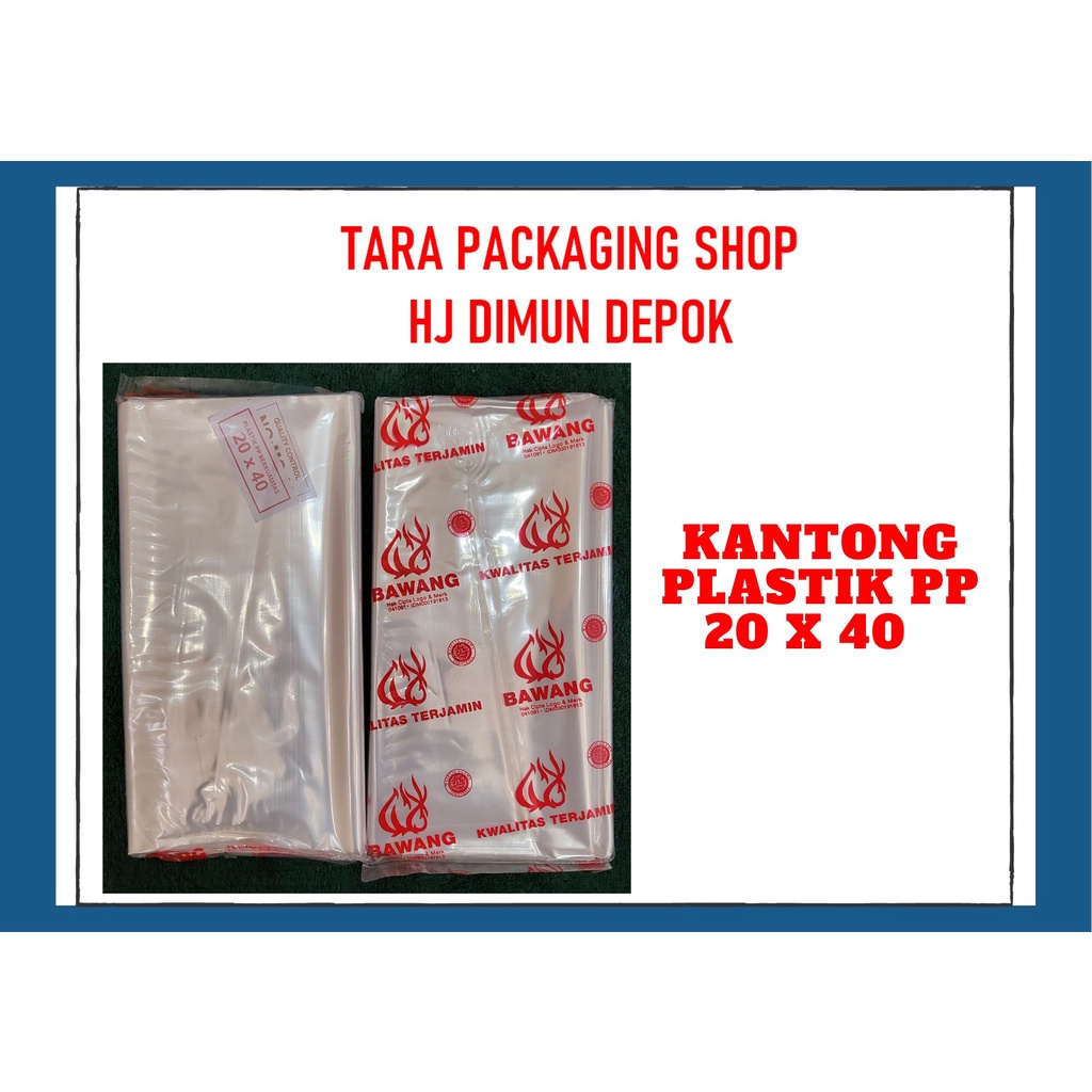 KANTONG PLASTIK BENING PP 20 X 40 CM