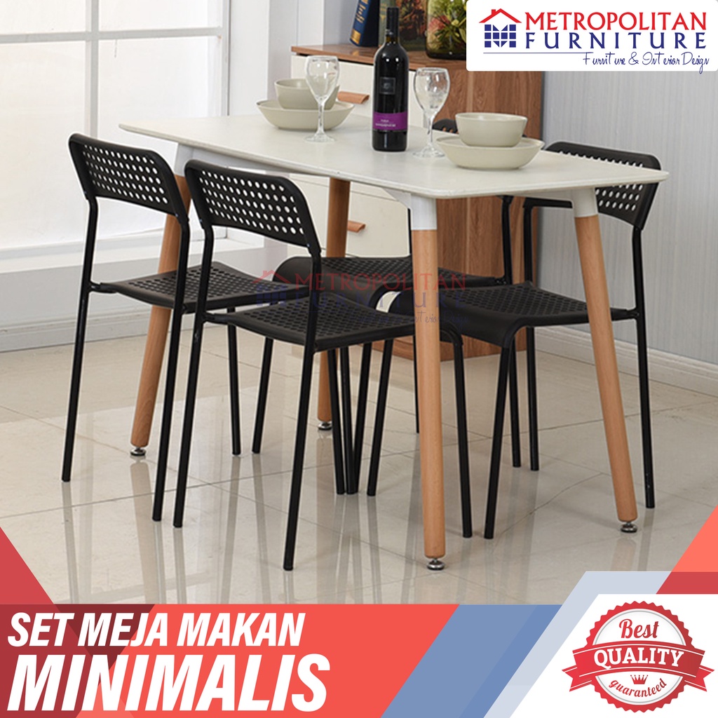 Meja Makan set Meja Cafe Minimalis Dining Table