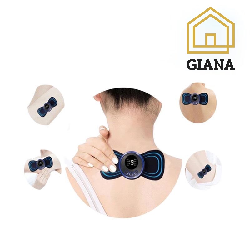 Alat Pijat Mini Tempel Punggung Leher  Elektrik Back Massage Portable