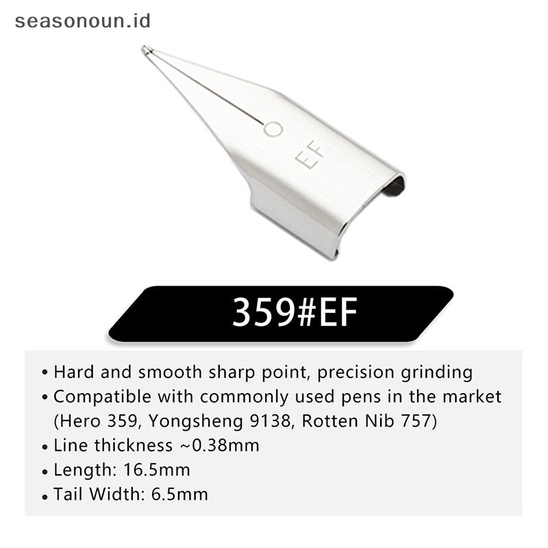 Seasonoun 5pcs fountain pen EF Atau F nib Standar Internasional Cocok Untuk Tipe 359seri Banyak Bisa Diganti.