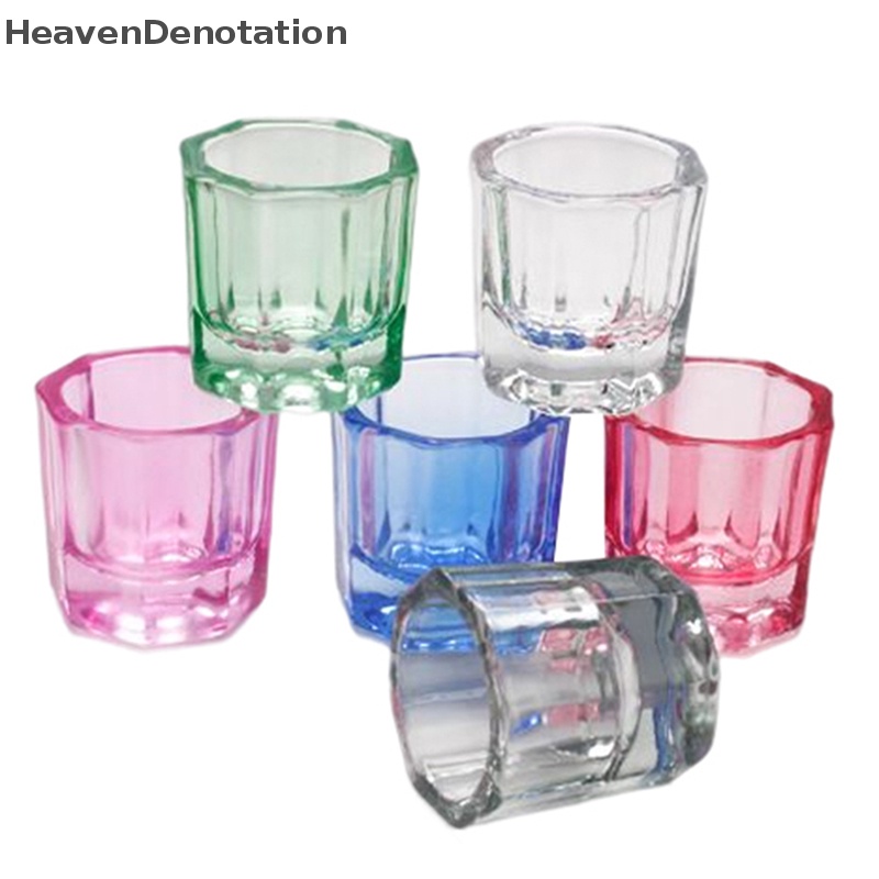 [HeavenDenotation] Gelas Kristal Acrylic Akrilik Bubuk Cair Gelas Paku Dappen Piring Tutup Mangkok Cup HDV