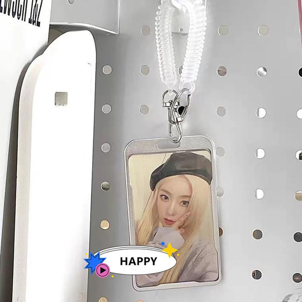 Timekey Kpop Kartun Photocard Holder Akrilik Kredit ID Bank Card Foto Display Holder Bus Subway Card Case Pelindung Liontin T2V4