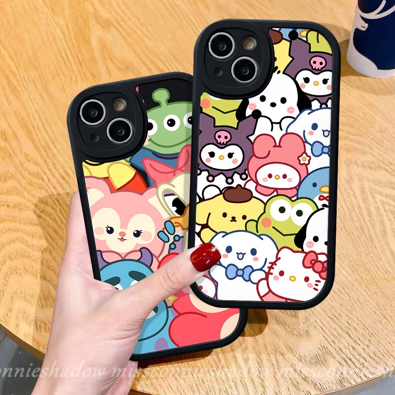 IPHONE Case Kartun Disney Donald Duck Kompatibel Untuk Iphone14 13 12 Pro Max 11 Pro Max X7 8 6 6s Plus 7Plus XR XS Max SE 2020 Toy Story Lucu Strawberry Bear Manyo Soft Tpu Phone Cover