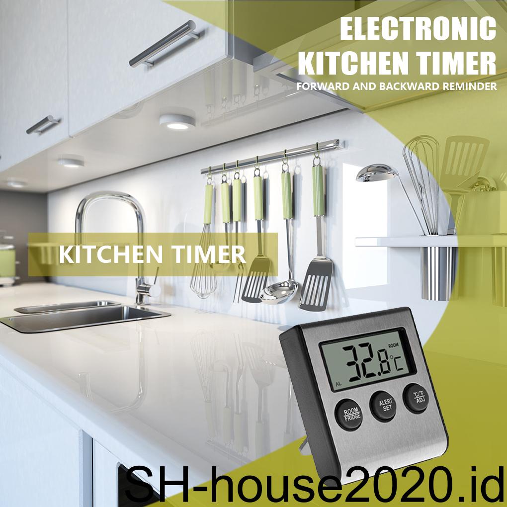 Timer Dapur LCD Magnetic Large Display Timer Jam Weker Rumah Chronometer Tools Stopwatch Sport Belajar Meeting