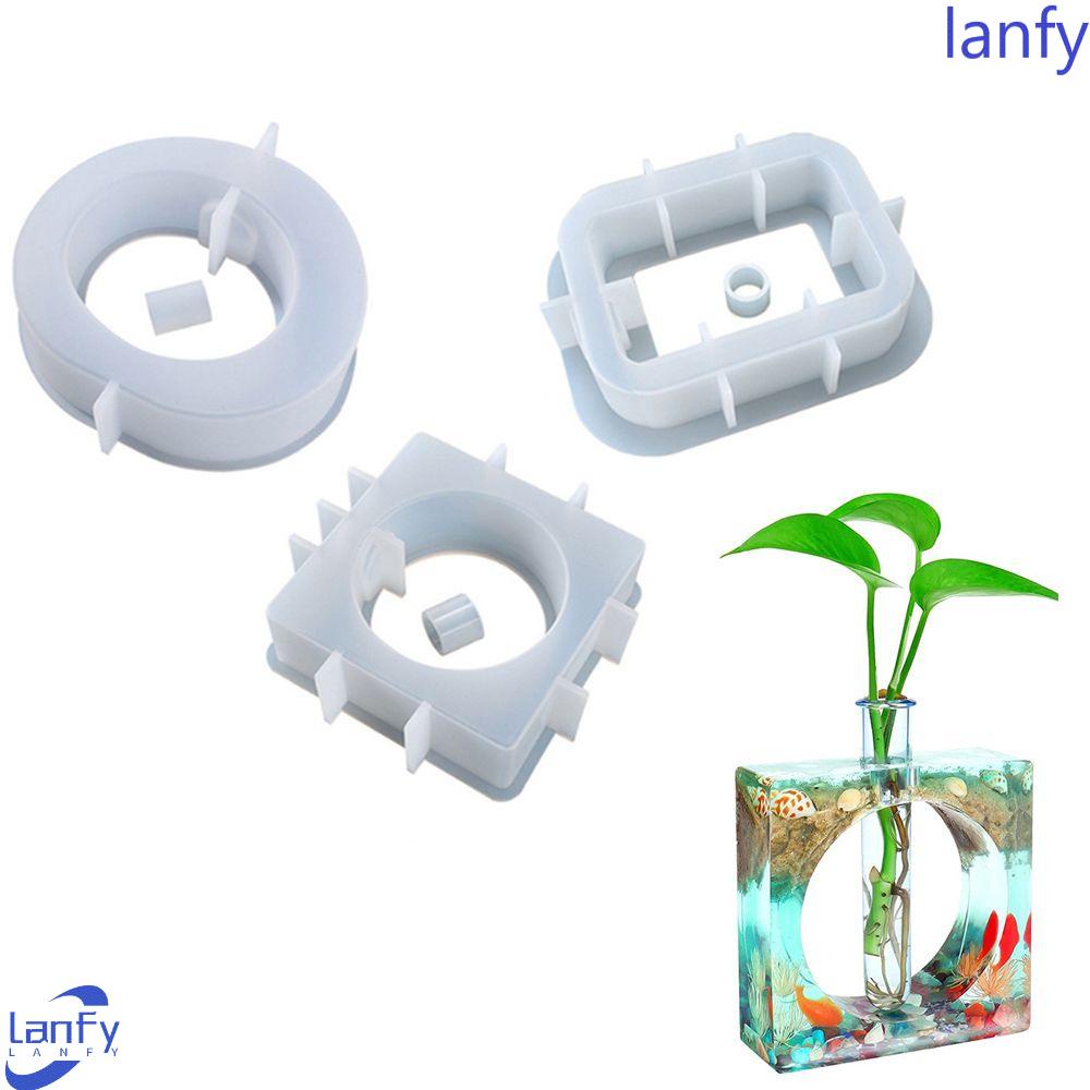 Lanfy Cetakan Silikon Tabung Reaksi Handmade Vas DIY Perhiasan Dekorasi Alat Pot Bunga Silicone Kerajinan