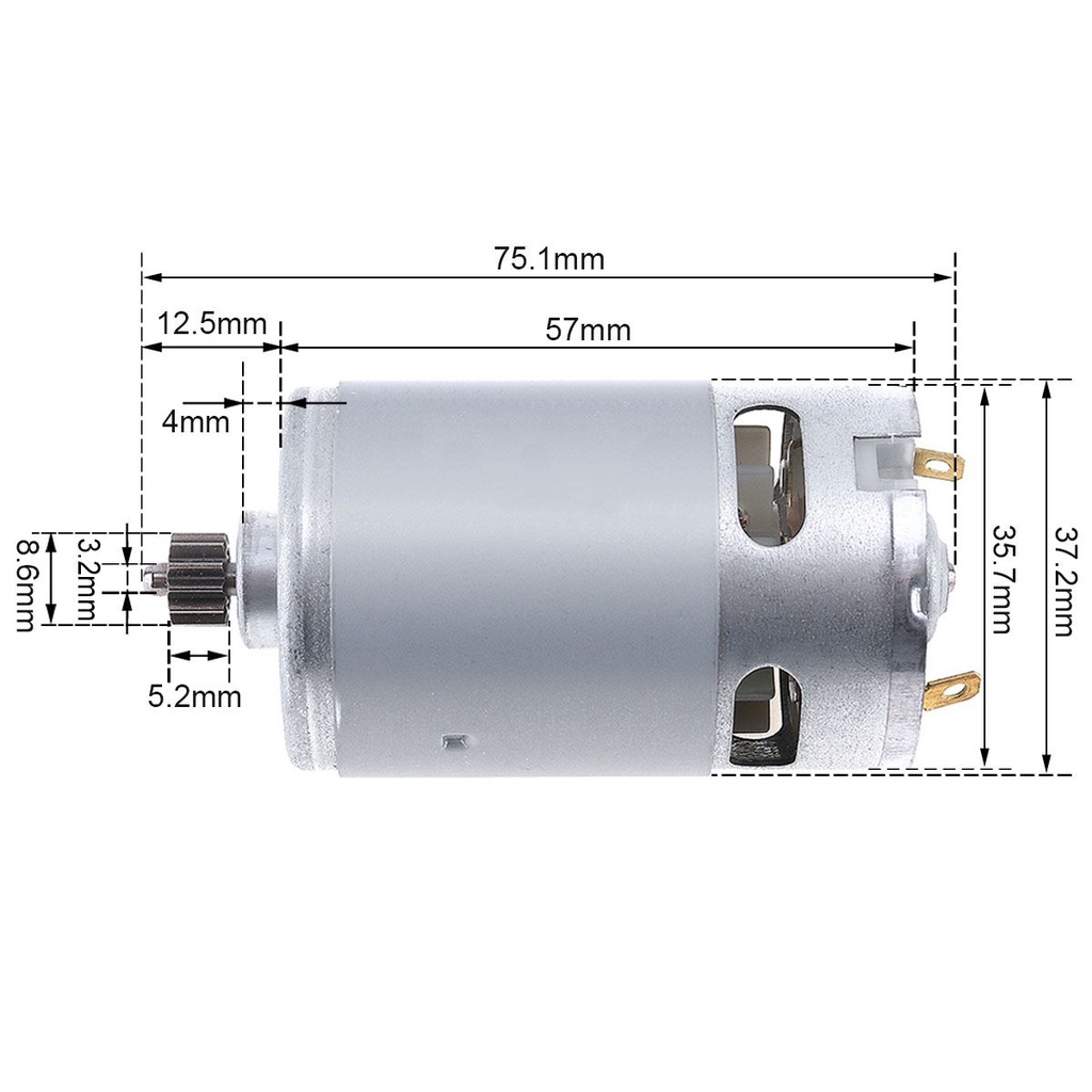 10.8v/12v/14.4v/16.8v/18v/21v/25v RS550 DC Motor Torsi Tinggi Gear Box Untuk Bor Listrik/Obeng