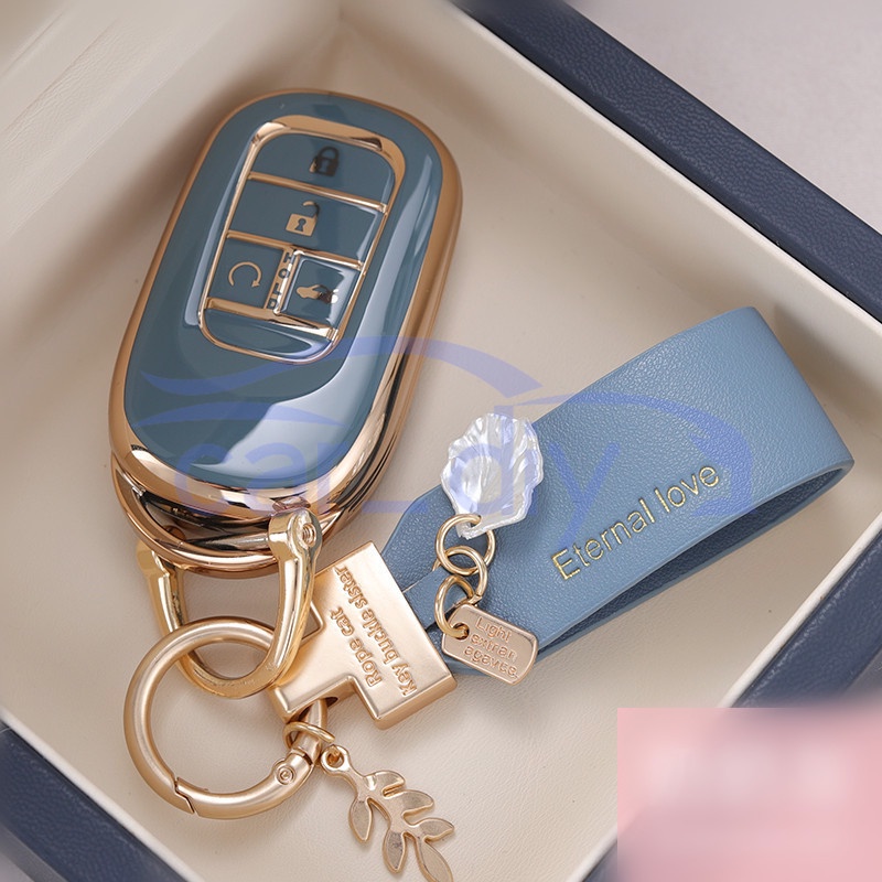 Kasus Kunci TPU Penutup Jarak Jauh Mobil Gantungan Untuk Honda Civic 2022 Cangkang Pelindung Car Remote Key Case