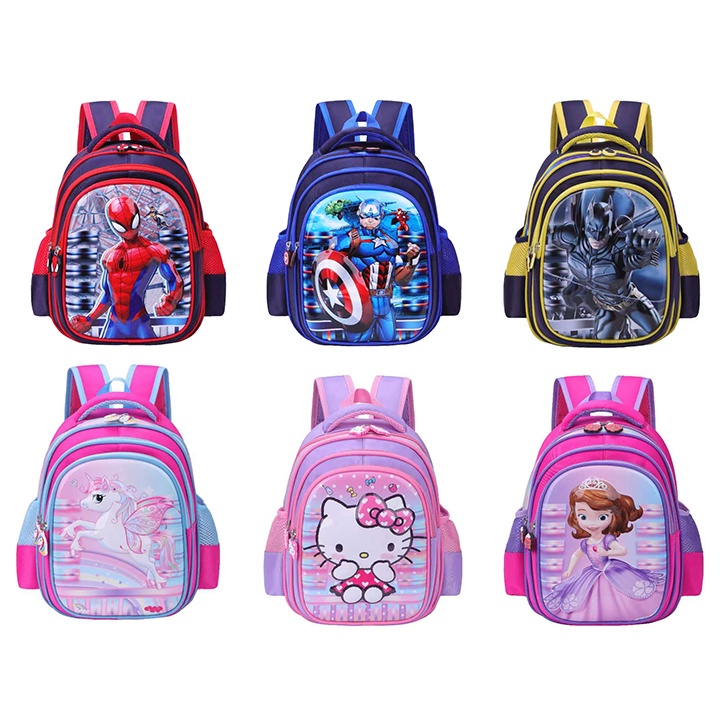 HY75TG RANSEL 10" 12" - 16" TAS ANAK SEKOLAH TK / PAUD / SD GAMBAR JAGOAN ANAK LAKI LAKI MOTIF EMBOS