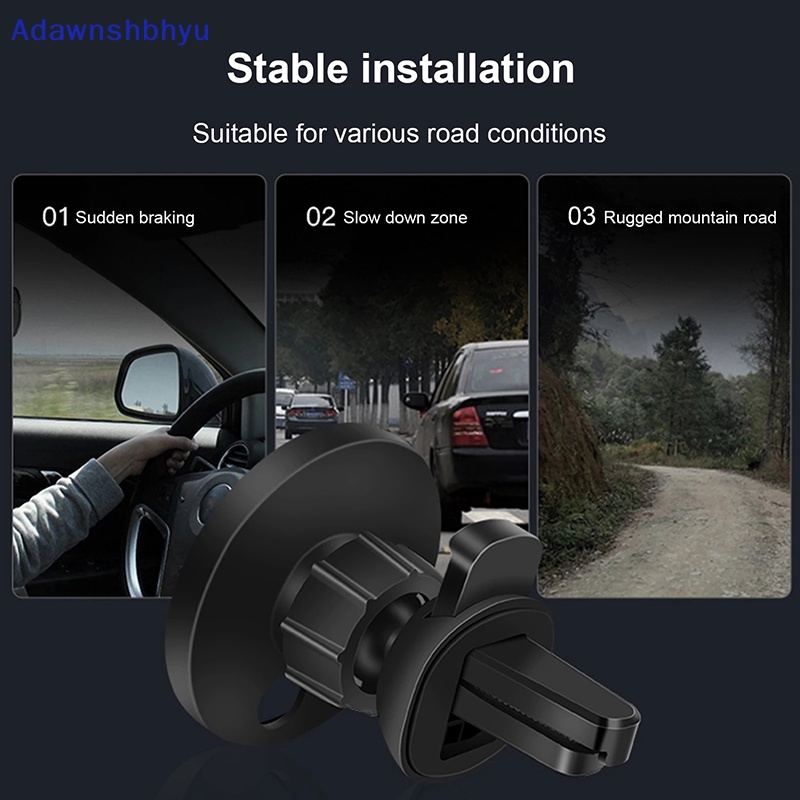 Adhyu Car Phone Mount Air Vent Charger Holder Untuk Magsafe Charger Base ID