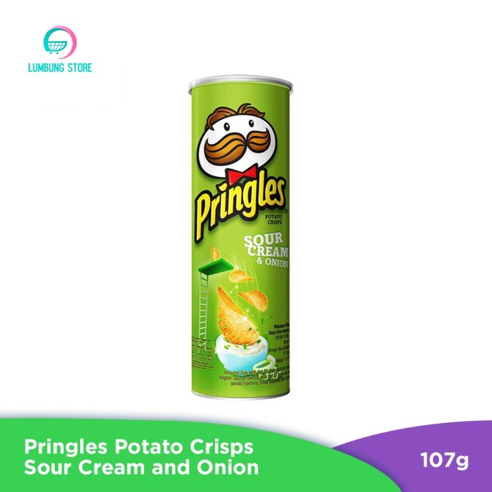 

Pringles Keripik Kentang Potato Chips Sour Cream and Onion 107g