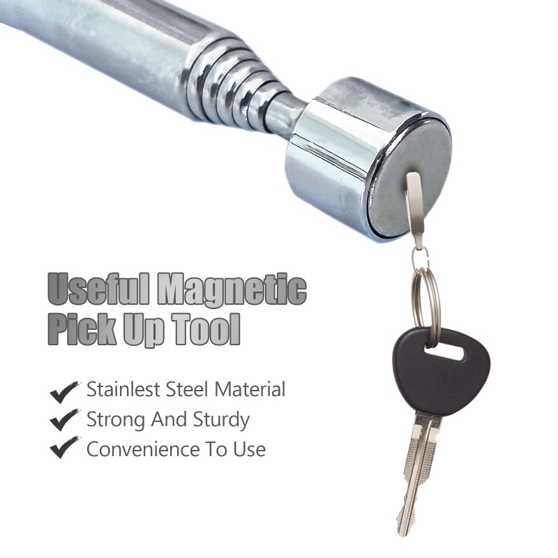 65 cm Mobil Mini Portable Pick Up Telescopic Magnetic Pen Hand Alat Pickup Batang Tongkat Untuk Mur Baut Auto Repair Tool