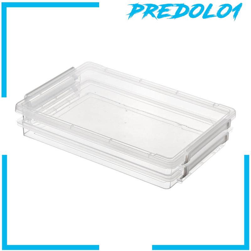 [Predolo1] Kotak Penyimpanan File Organizer Kertas Meja Portable Stackable Untuk Travel Personal