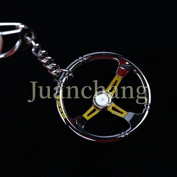 Car Racing Wheel Steering Alloy Zinc Keychain Mini Fob Pendent keyring Key U4F6 Novelty Gantungan Kunci Setir Mobil keyring keyfob Zinc Alloy Gantungan Kunci ring Key Fob Pendant