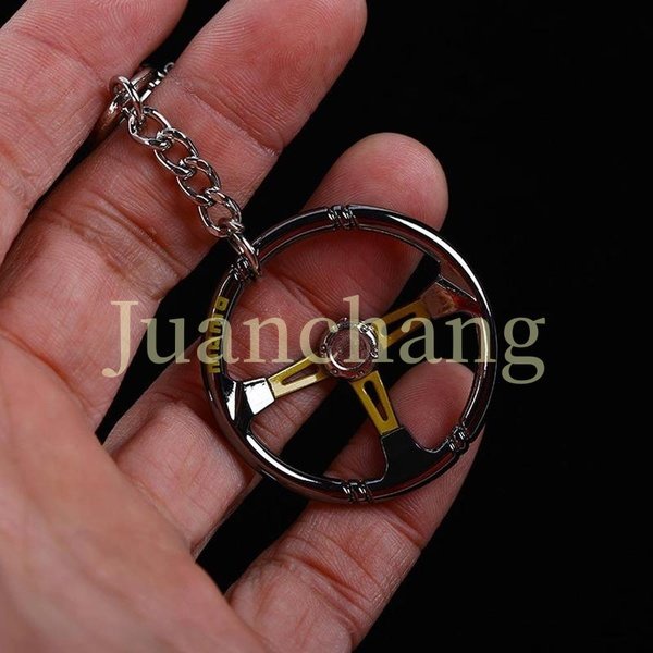 Car Racing Wheel Steering Alloy Zinc Keychain Mini Fob Pendent keyring Key U4F6 Novelty Gantungan Kunci Setir Mobil keyring keyfob Zinc Alloy Gantungan Kunci ring Key Fob Pendant