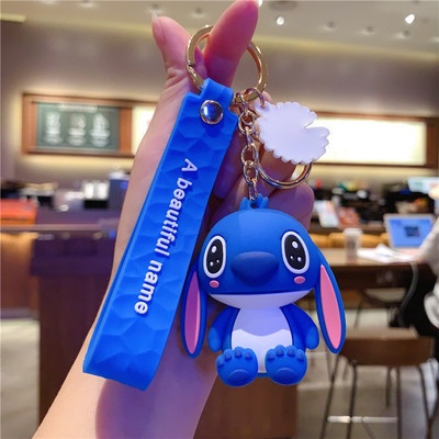 3d Kartun Lucu Pasangan Kekasih Stitch Warna Emas Metal Gantungan Kunci Untuk Rumah Kunci Mobil Untuk Airpods1 2 3 PRO 4 6 pro4 pro6 wm01 wm02 lp40 i7s Case Cover Tas Ransel DIY Membuat Tali