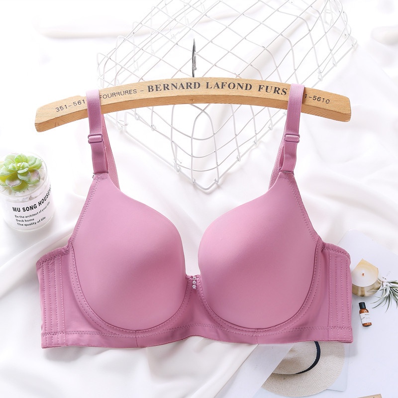 SEXYLADIES Bra Kawat Bahan Polos busa tipis Cup jumbo D-E 4kait BH big size