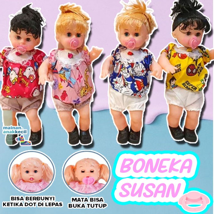 Mainan Toys Anak Kado BONEKA SUSAN TERTAWA DAN MENANGIS DOT BAYI ELEKTRIK BTRY Ulang Tahun Import Mu