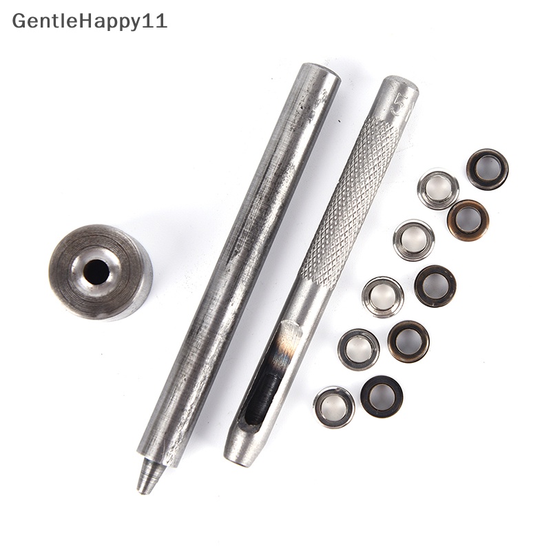 Gentlehappy 1pc set Alat eyelet grommet kit+100Mata Ikan Untuk diy kydex Sarung huning parts id