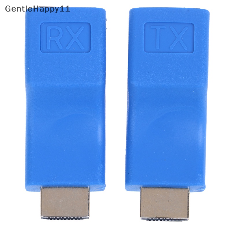 Gentlehappy 2Pcs 1080p hdmi extender Untuk rj45 over cat 5e/6jaring lan ethernet amplifier id