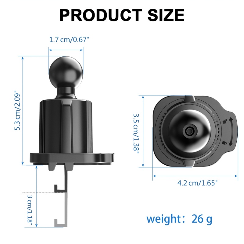 Bt Klip Ekstensi Ventilasi Udara Universal Untuk Holder Telepon Mobil W Joint Untuk Kebanyakan Holder Ponsel Bracket Grip Clip