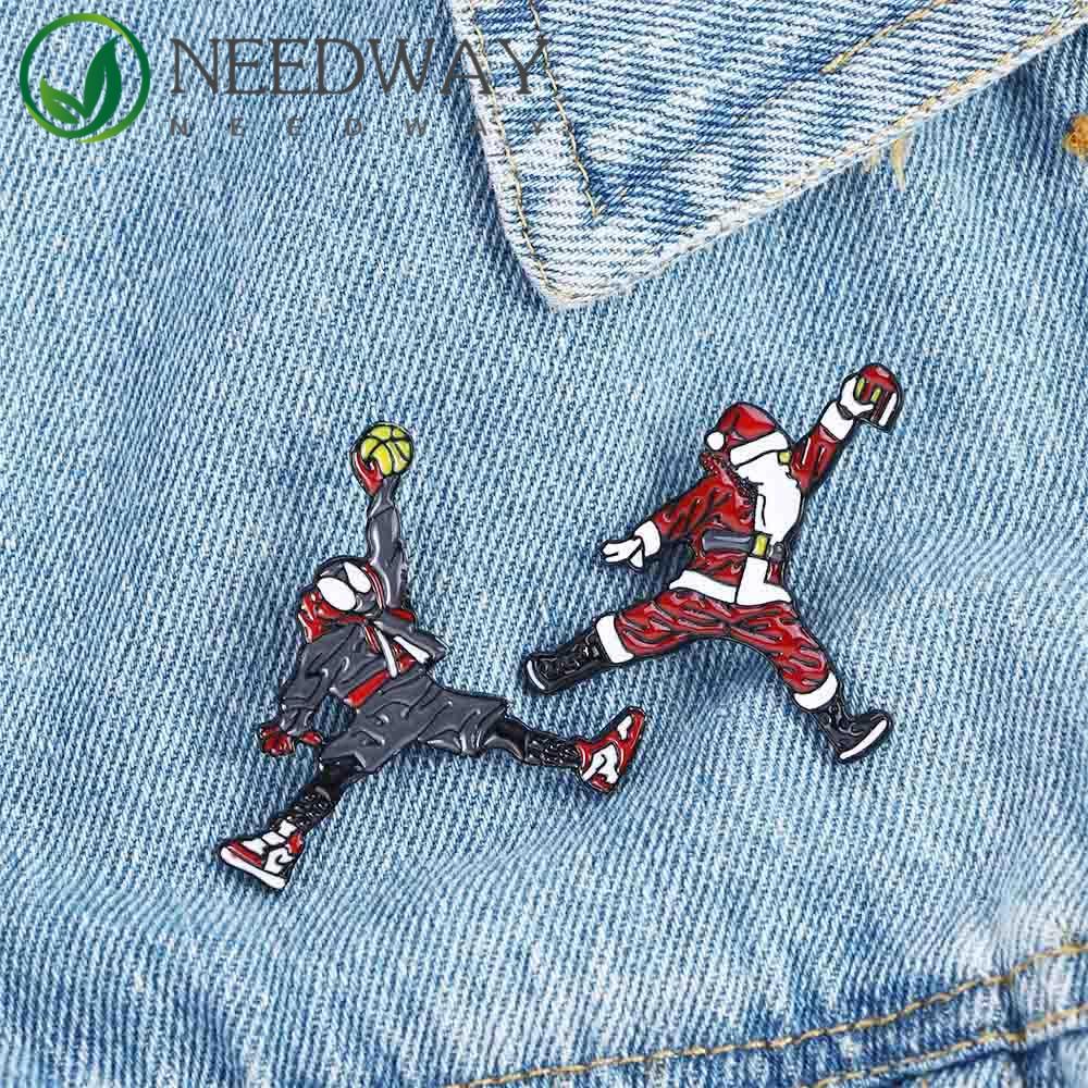 Needway   Lucu Bros Hadiah Untuk Wanita Pria Kartun Aksesoris Perhiasan Kerah Bros Spider Lencana Pin Enamel Pin