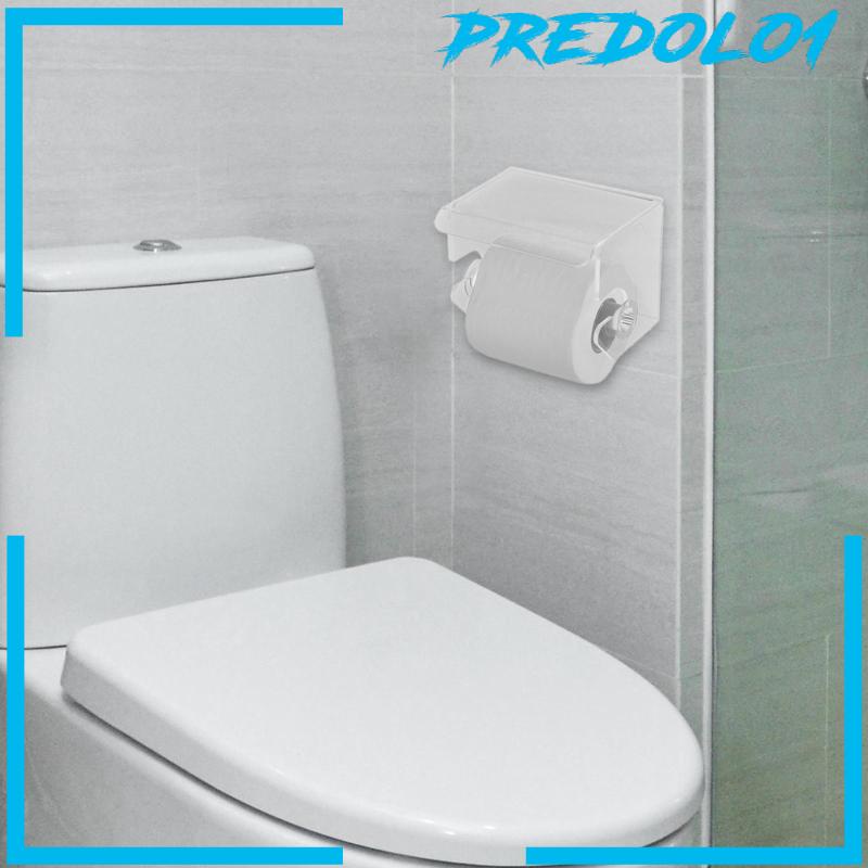 [Predolo1] Holder Handuk Kertas Bahan Akrilik Dengan Rak Anti Air Untuk Kamar Mandi Dapur Toliet