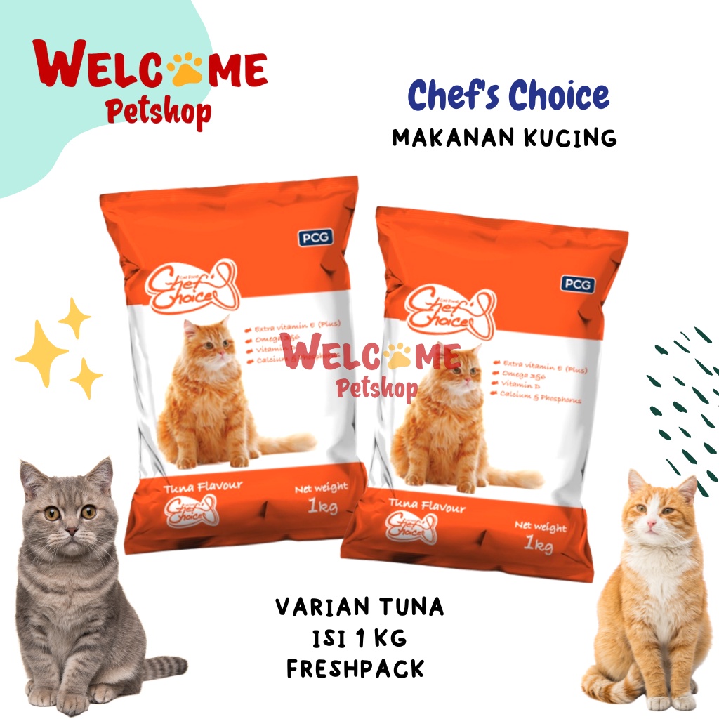 Chef Choice 1kg Makanan Kucing Tuna Adult Cat Food Pakan Chef's Enak