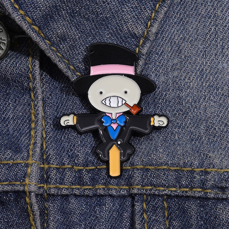 Howl Sophie Calcifer Enamel Pin Scarecrow Turnip Bros Lapel Badges Kartun Film Perhiasan Hadiah Untuk Anak-Anak Teman Penggemar