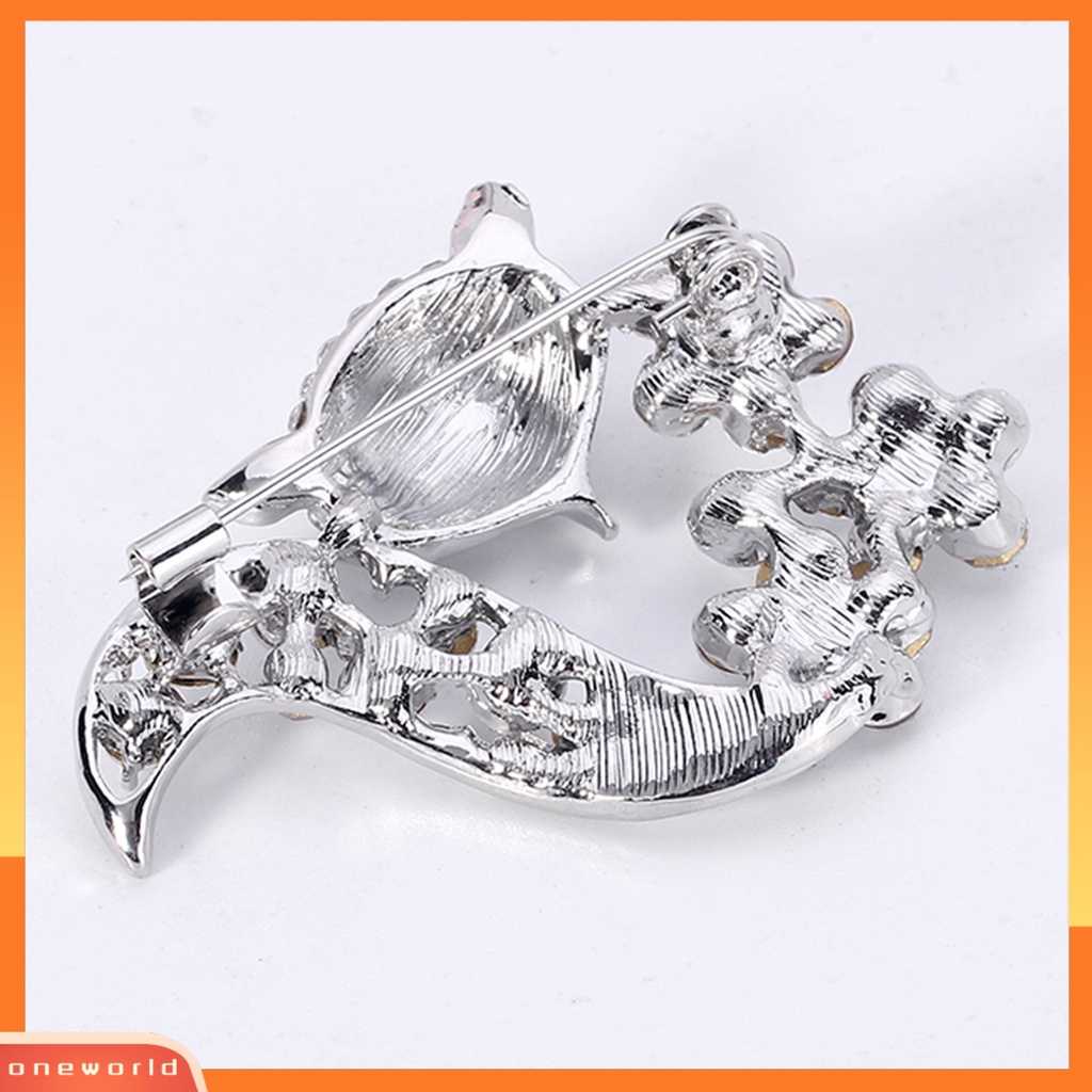 [ONE] Bros Aksesoris Pakaian Elegan Alloy Fox Berlian Imitasi Brooch Badge Untuk Pesta