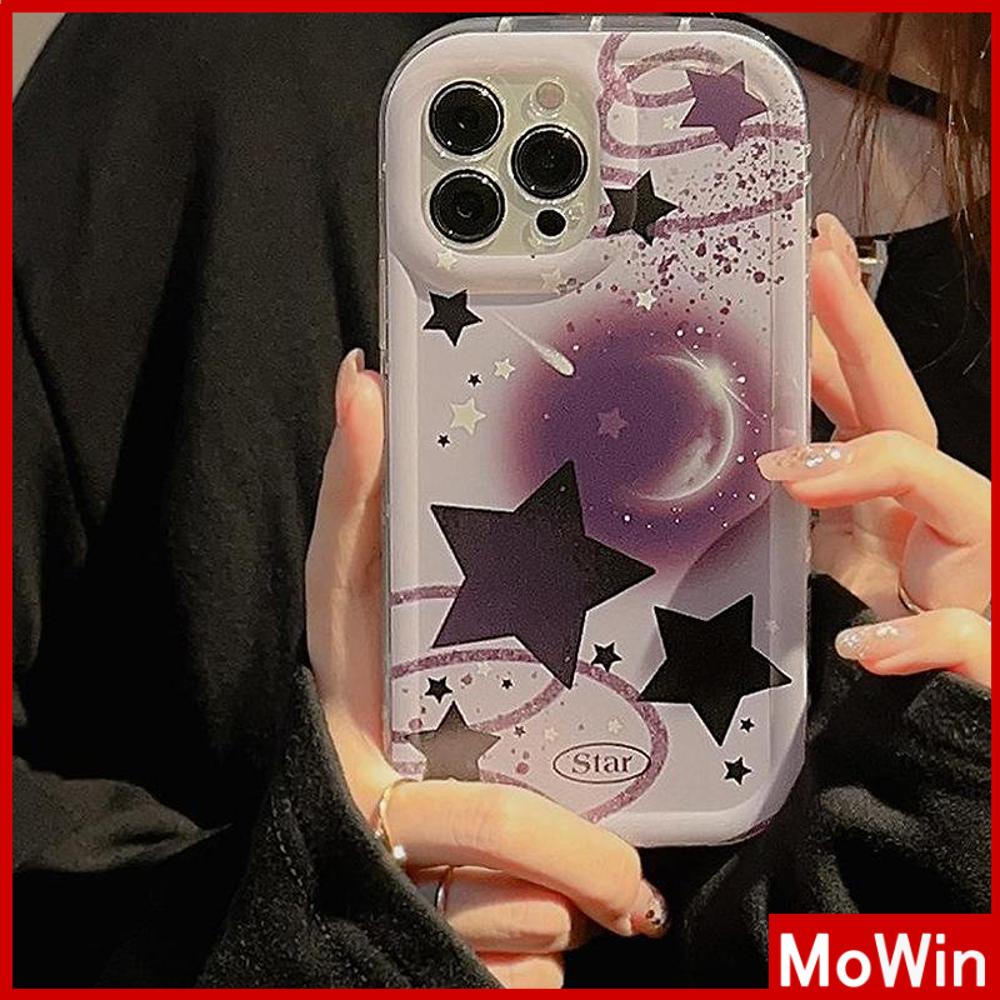 Case iPhone 11 iPhone Case Bening Phone Case TPU Soft Case Airbag Perlindungan Tahan Guncangan Kamera Sederhana Romantis Bulan Bintang Kompatibel dengan iPhone 14 13 Pro Max iPhone 12 Pro Max