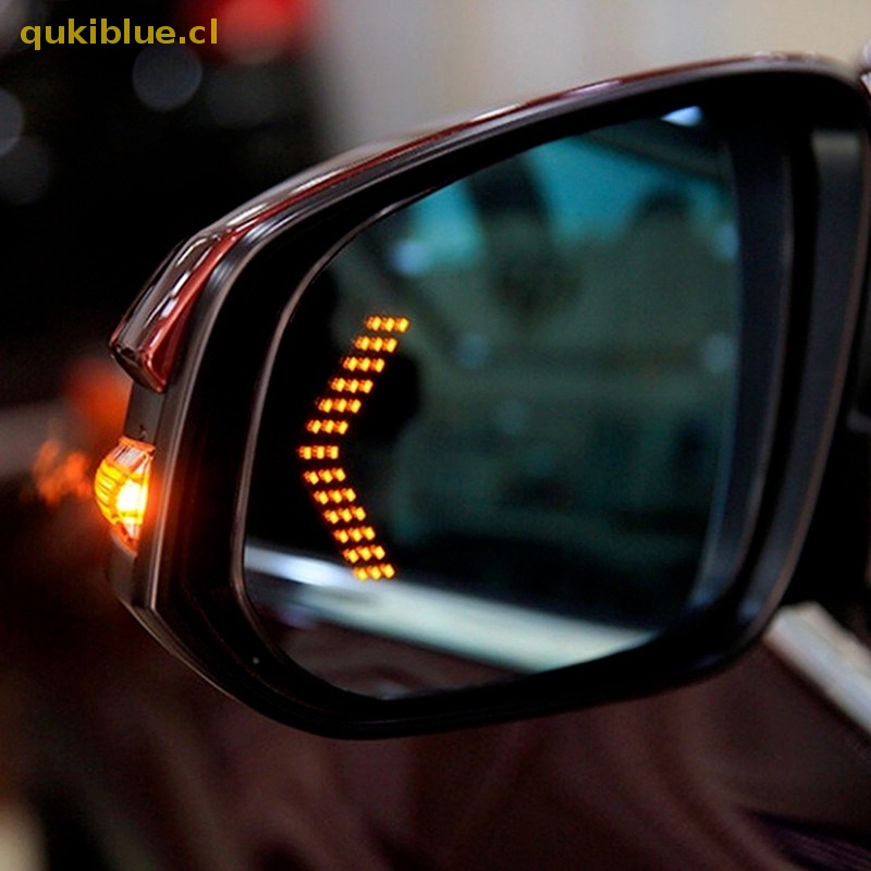 Qukiblue 2PCS Lampu LED Mobil Spion Panah Panel Cahaya Spion Mobil Sein Hidden LED Sein Sein 12V 14SMD cl