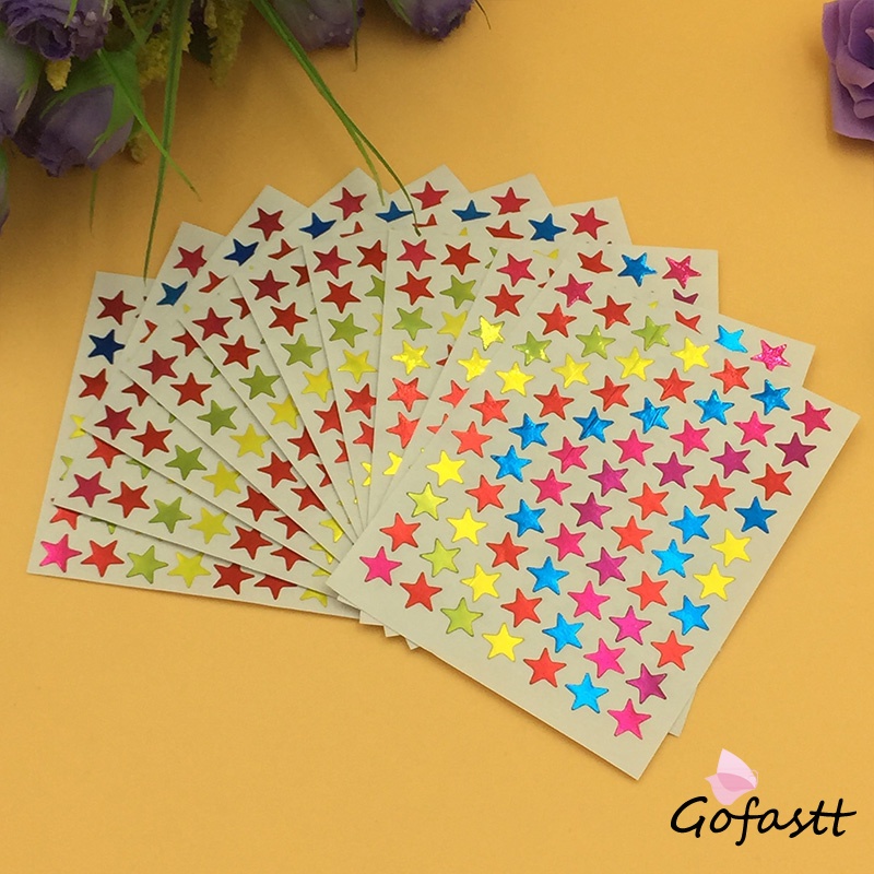 

10Pcs/Set Stiker Bintang Colorful Reward Stickers Alat Tulis-G