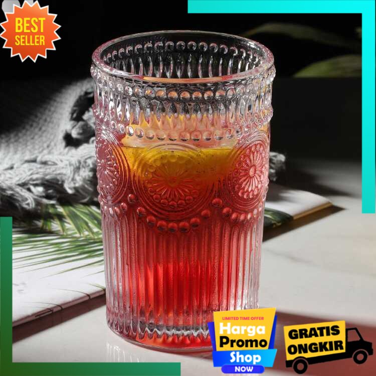 Gelas Cangkir Sunflower Glass Cup 360 ml - YJ09