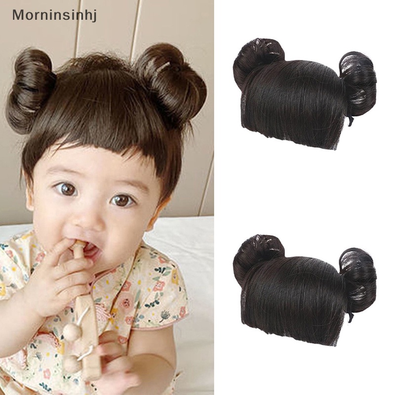 Mornin wig Bayi Kepang Hairband wig Untuk Anak Bayi Bando Rambut Bayi Anak Poni Palsu id