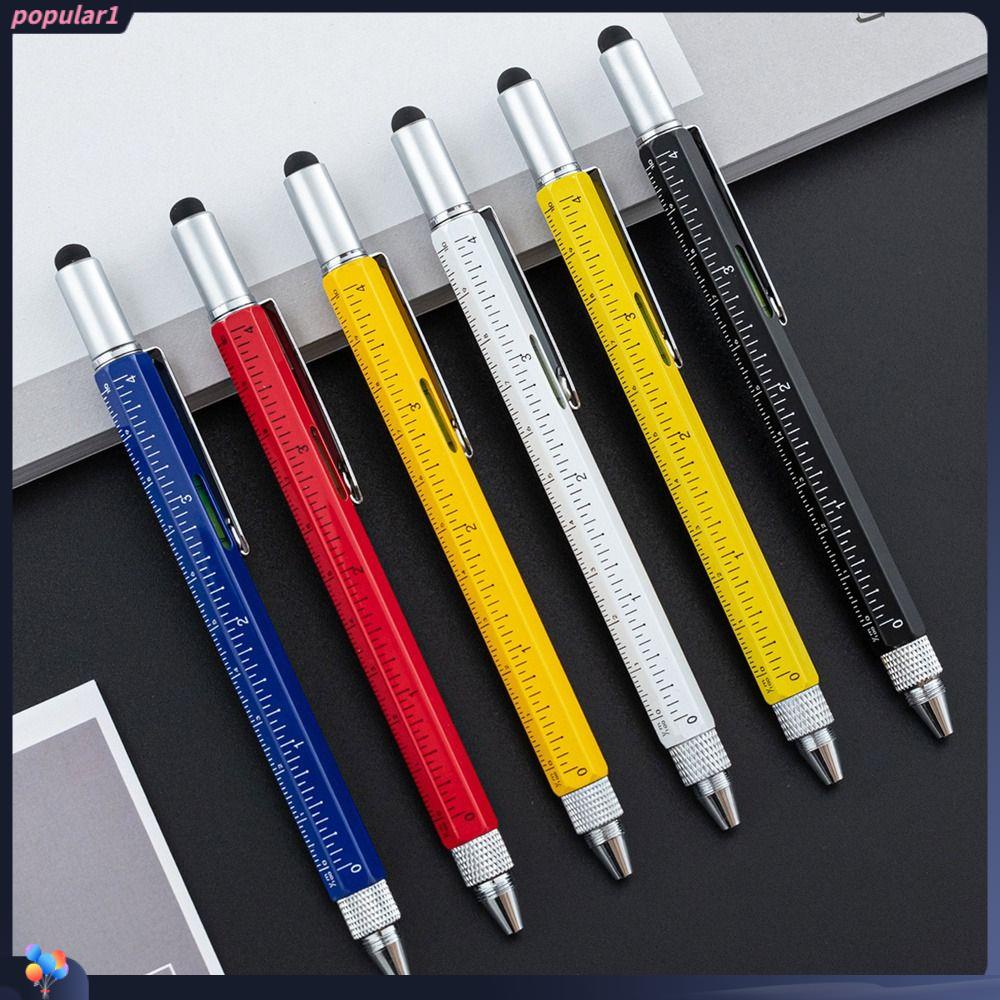 Populer 2Pcs Pulpen Multi Fungsi Obeng Unik Penggaris Gadget Layar Sentuh Woodworking Pen