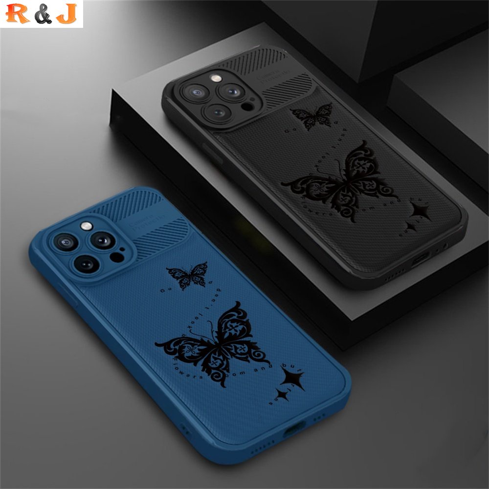 Casing Samsung A14 A13 A12 A04 A04E A04S A23 A20S A32 A50 A50S A30S A71 J7 Prime J7 PRO Kupu Gelap Serat Karbon Silang Butir Phone Cover