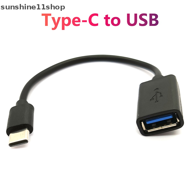 Sho Adaptor USB C Ke USB Kualitas Tinggi Tipe C OTG Kabel Ekstensi USB C Male To USB 2.0 A Female Cable Adapter Untuk Pembaca Kartu Telepon N