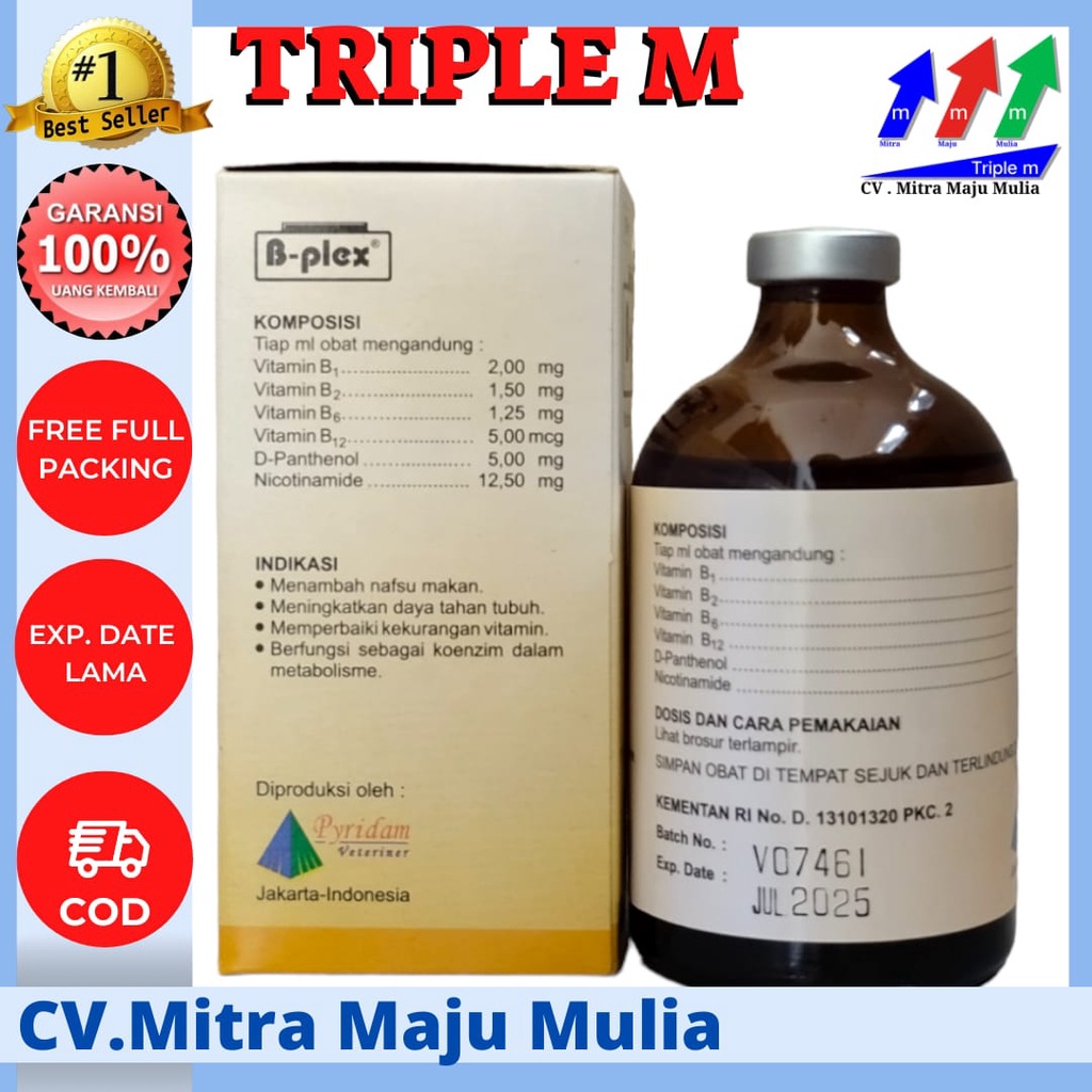 B plex 100 ml (b complex + b12) Triple M