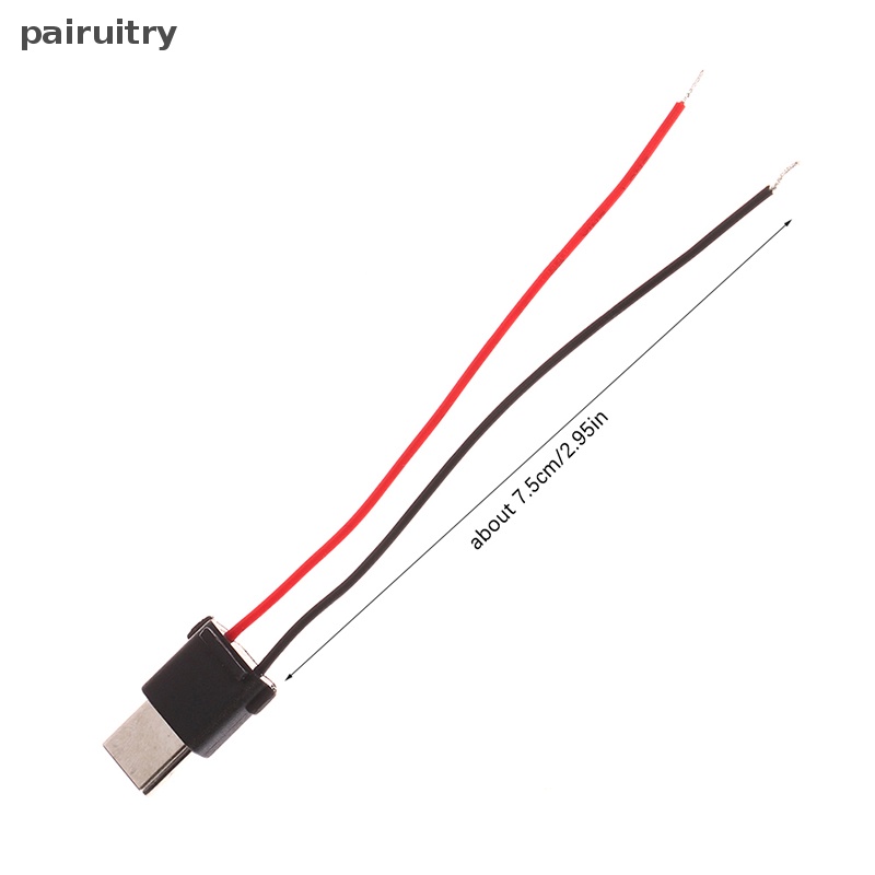 Prt USB Type-C Waterproof Connector Welding Wire Female Socket Soket Antarmuka Pengisian Port Tipe-C Dengan Kawat Las PRT