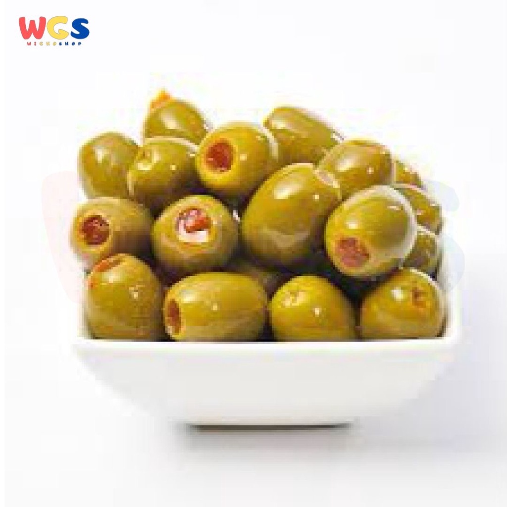 Figaro Stuffed Green Olives With Pimiento Paste 450g