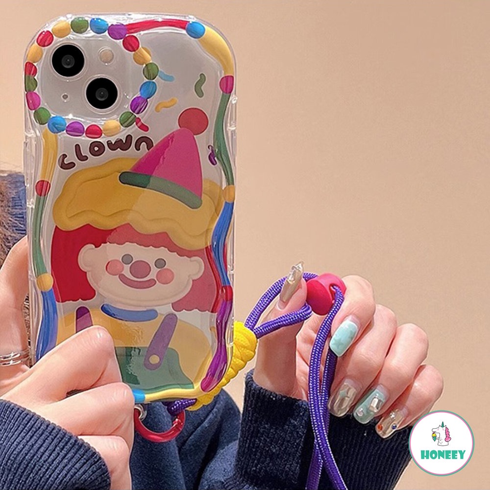 IPHONE Case Lensa Kartun Smile Lucu Clown Art Untuk Iphone14 13 12 11 Pro Max XS XR 7 8Plus Cute Cover Sweet Phone Case