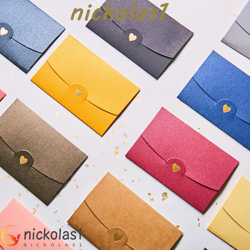 Nickolas1 Amplop Mini Stationary 10buah/ Amplop Hadiah lot Untuk Surat Stamping Cinta 10.5*7CM Kartu Ucapan
