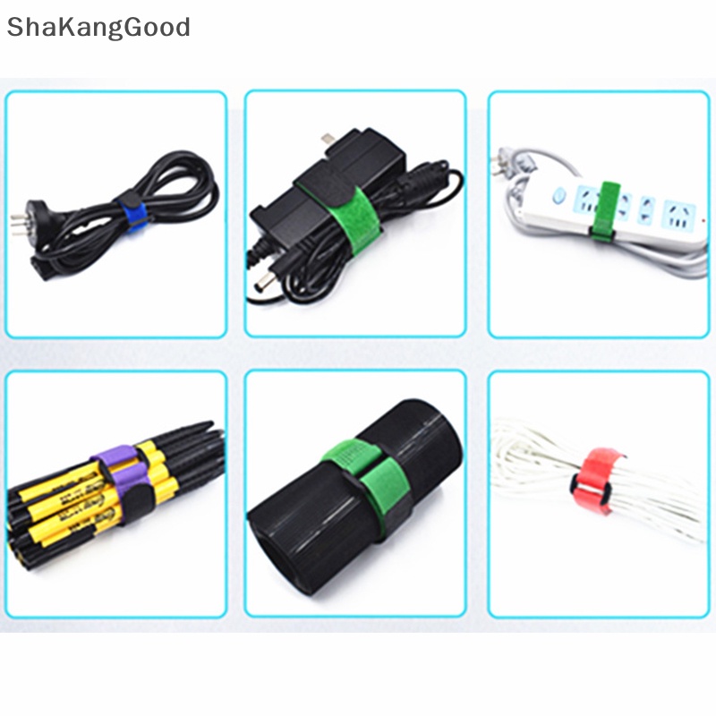 Skid 10-Pack Reusable Fishing Rod Tie Holder Strap Sling Hook Pengikat Kabel Loop SKK