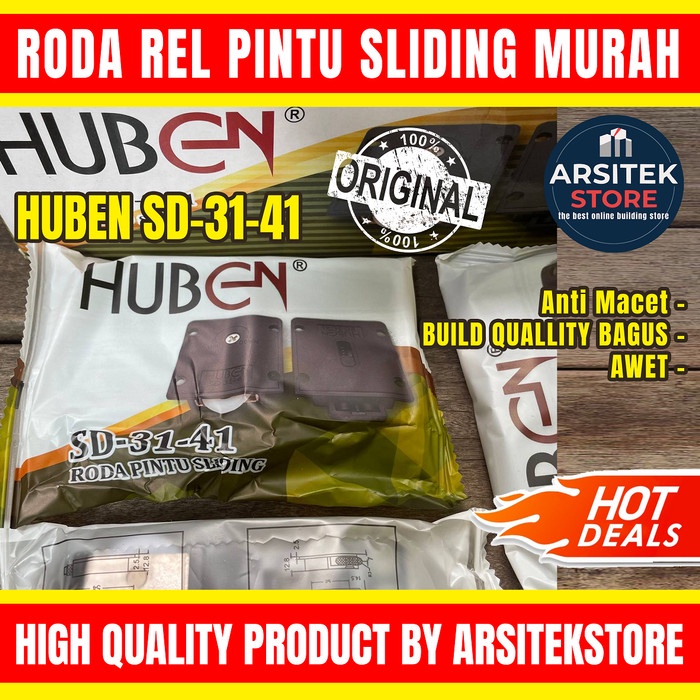 Roda Lemari Sliding Geser Huben SD 31 41 SD 380 SD 12 REL UV UM UU